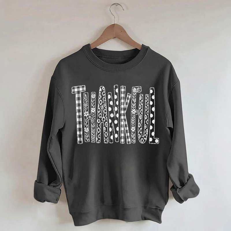 White Thankful Floral Lover Sweatshirt