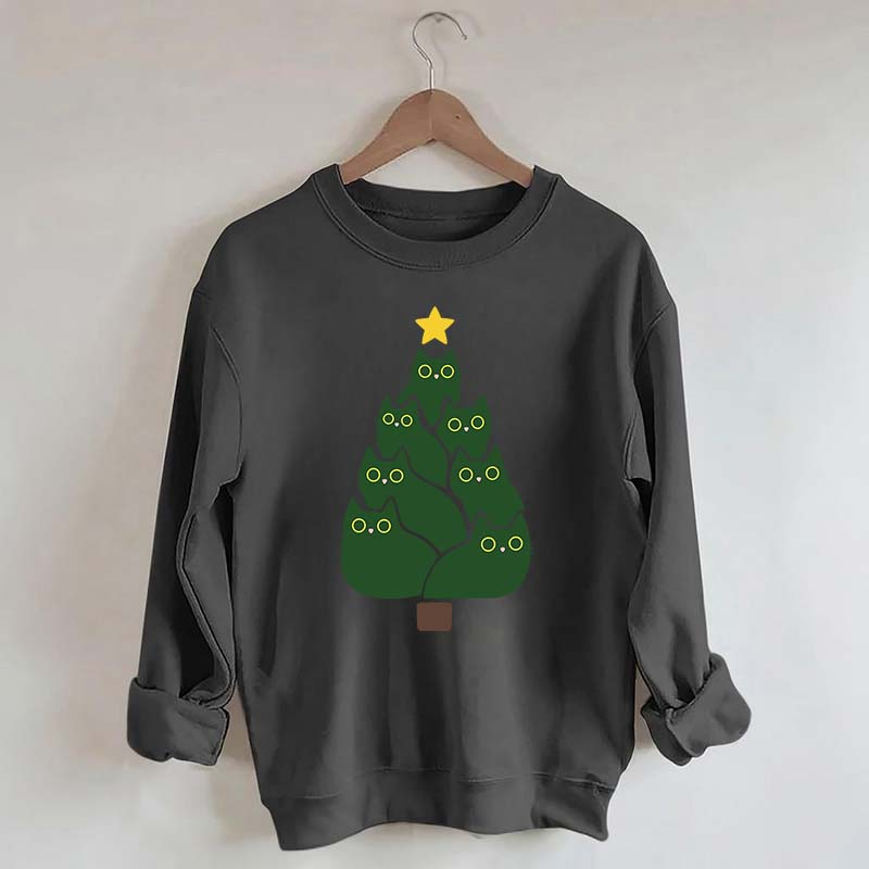 Cat Christmas Tree Lover Sweatshirt