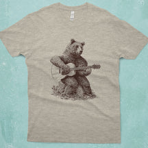 Bär spielt Gitarre Shirt Musikliebhaber Geschenk