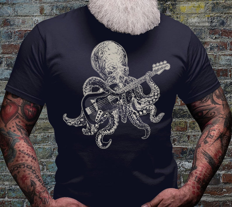 Bassist Octopus Shirt Funny Tshirt Music Lover Tee