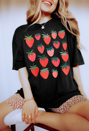 Strawberry Bohemian fruit shirt