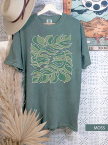 Boho Palm Cozy Color Vintage Grafik T-Shirt