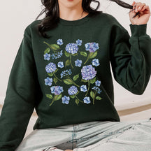 Hortensie Damen Sweatshirt Gartenliebhaber Geschenk