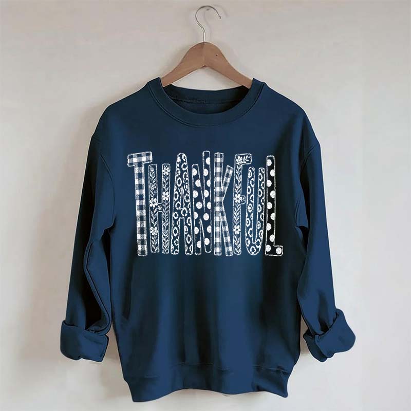 White Thankful Floral Lover Sweatshirt