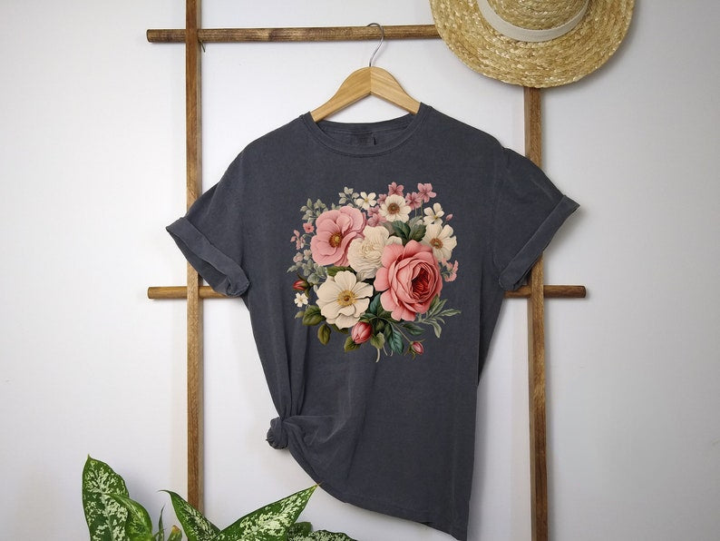 Boho Wildblumen Cottagecore Shirt Blumenshirt