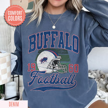 Buffalo Football Vintage Style Comfort Colors Sweatshirt