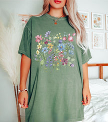 Blumen-Shirt-Geschenk für Sie Wildblumen-Shirt