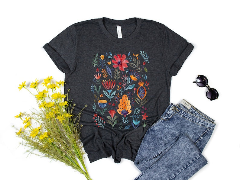 Vintage Style Wildflower T-shirt