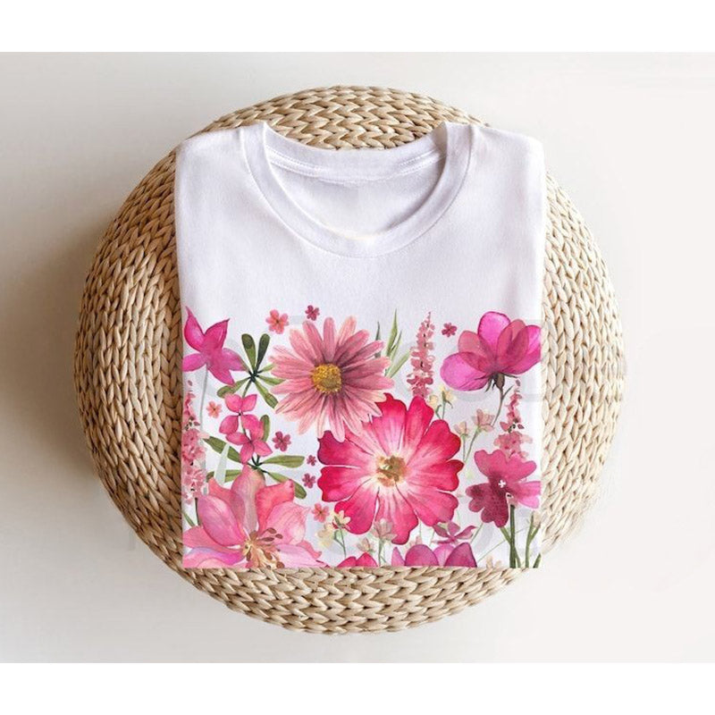 Boho Wildblumen Botanisches T-Shirt
