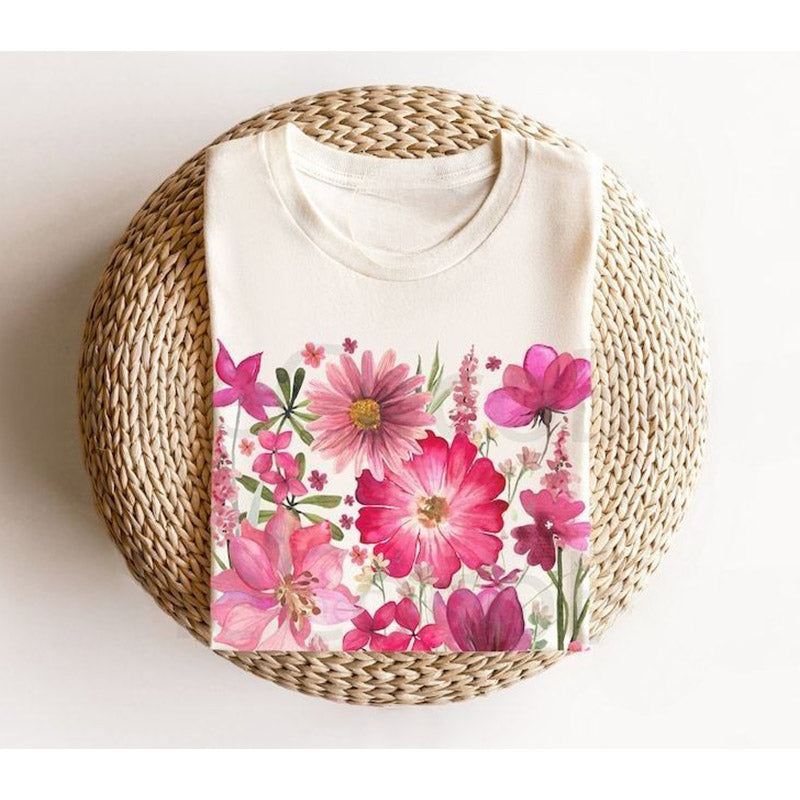 Boho Wildblumen Botanisches T-Shirt