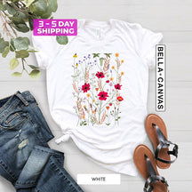 Blumenhemden Ästhetisches Wildblumen-Shirt