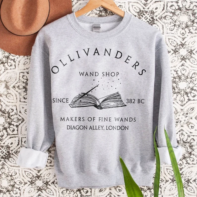Ollivanders Wand Shop Wizard Book  Sweatshirts