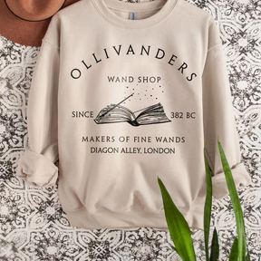 Ollivanders Wand Shop Wizard Book  Sweatshirts