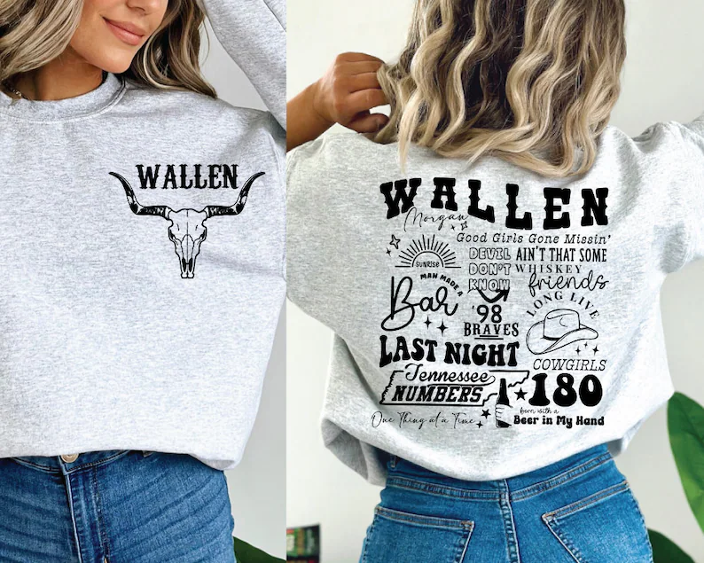 Retro Wallen Bull Skull Sweatshirts