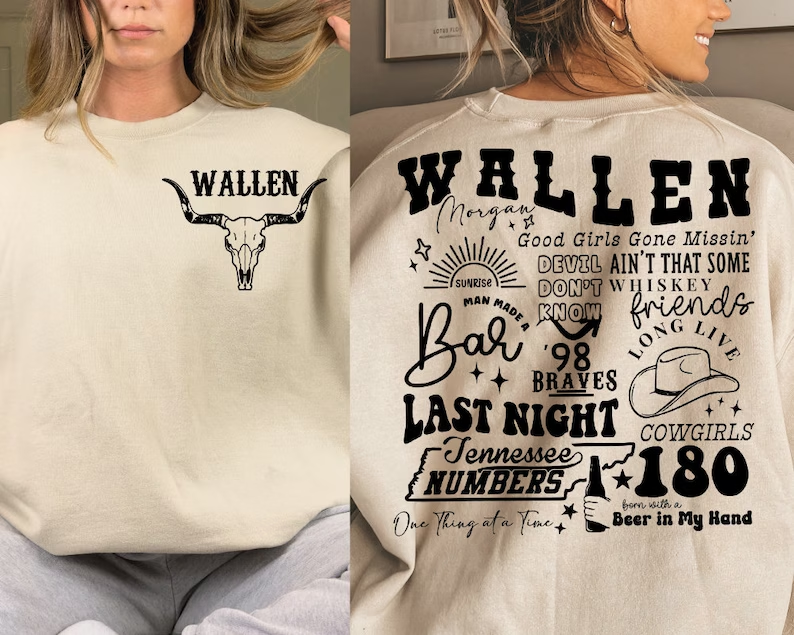 Retro Wallen Bull Skull Sweatshirts