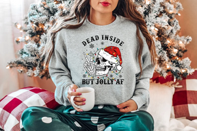 „Dead Inside But Jolly AF“ Lustiges Weihnachts-Sweatshirt