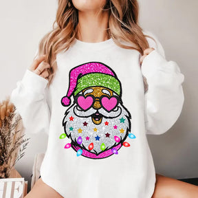 Weihnachtspullover mit Weihnachtsmann und Sonnenbrille