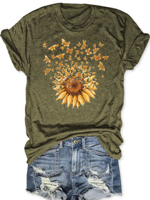 Sunflower Butterfly T-shirt