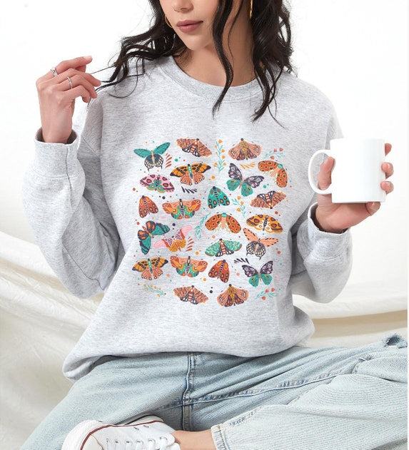 Unisex Boho Schmetterling Sweatshirt