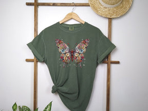 Schmetterlings-Blumenshirt | Schmetterlings-T-Shirt