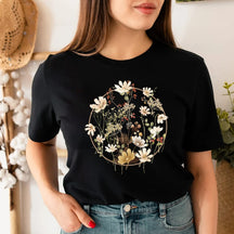 Lässiges T-Shirt mit Blumen-Grafikdruck