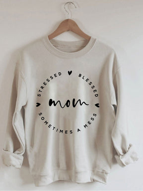 Mama gestresst, gesegnet, manchmal ein Chaos-Sweatshirt