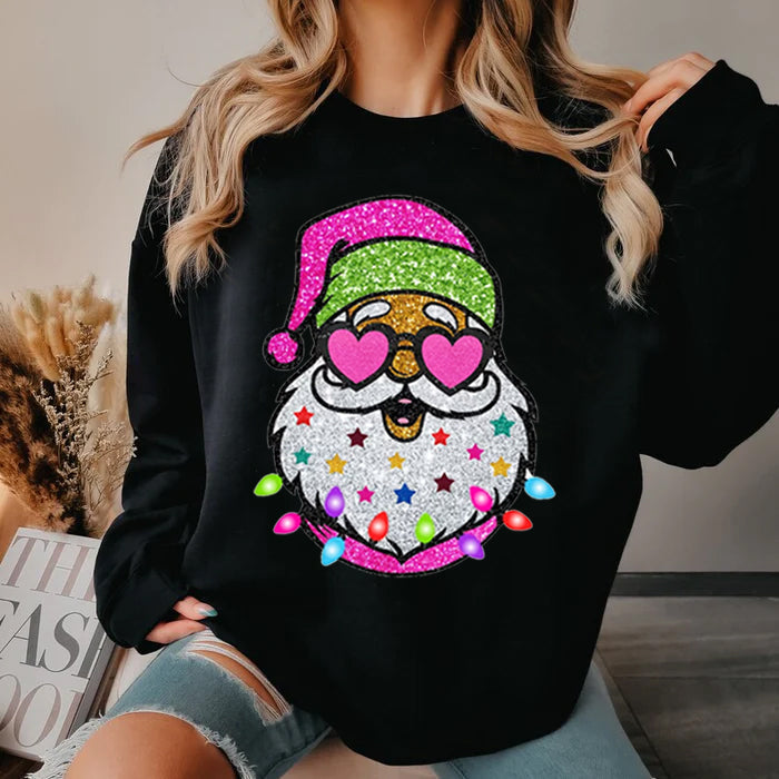 Santa with Sunglasses Christmas Sweatshirt