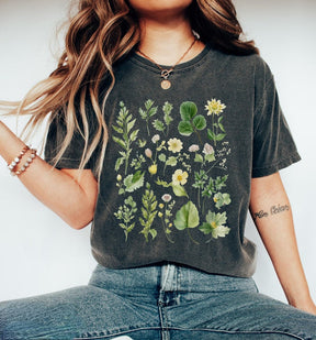 Boho Watercolor Botanical shirt Floral Tshirt