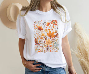 Rustic Watercolor Floral Nature Botanical shirt