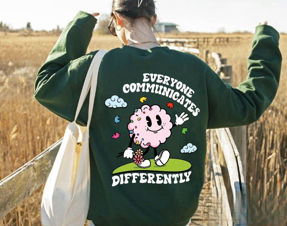 Autismus-Bewusstseins-Sweatshirt mit Rundhalsausschnitt