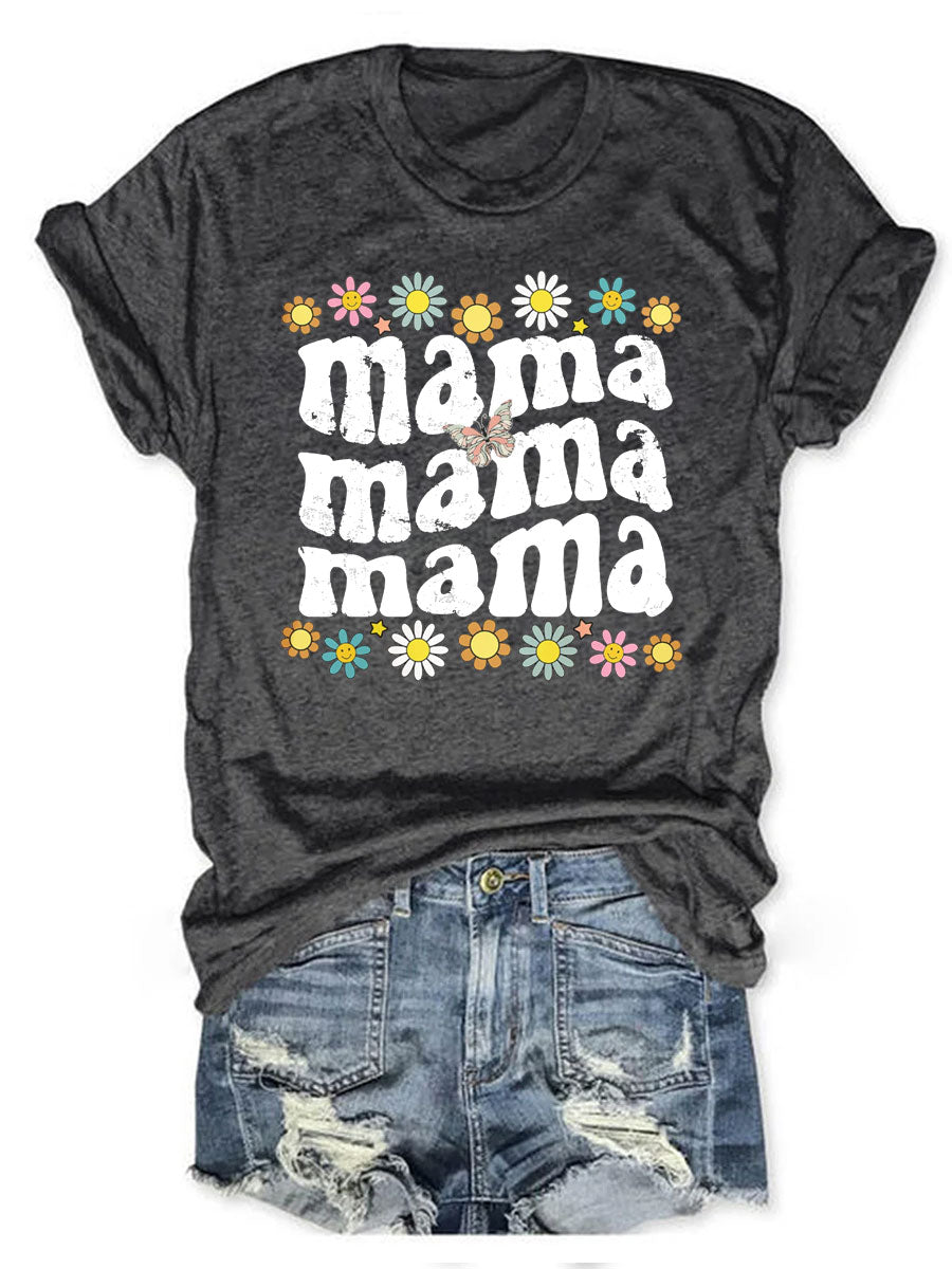 Mama-Blumen-T-Shirt