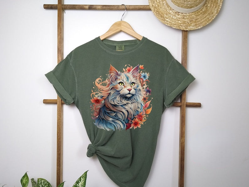 Katzenliebhaber-Geschenk, Katzen-T-Shirt, Katzenliebhaber-Shirt