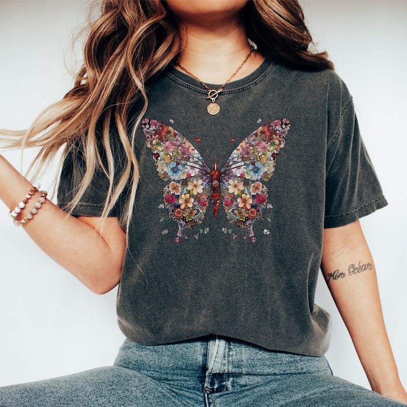 Butterfly Floral Shirt | Butterfly T-Shirt