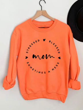 Mama gestresst, gesegnet, manchmal ein Chaos-Sweatshirt