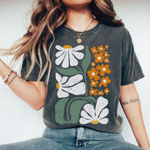 Boho Blumen T-Shirt Wildblumen T-Shirt