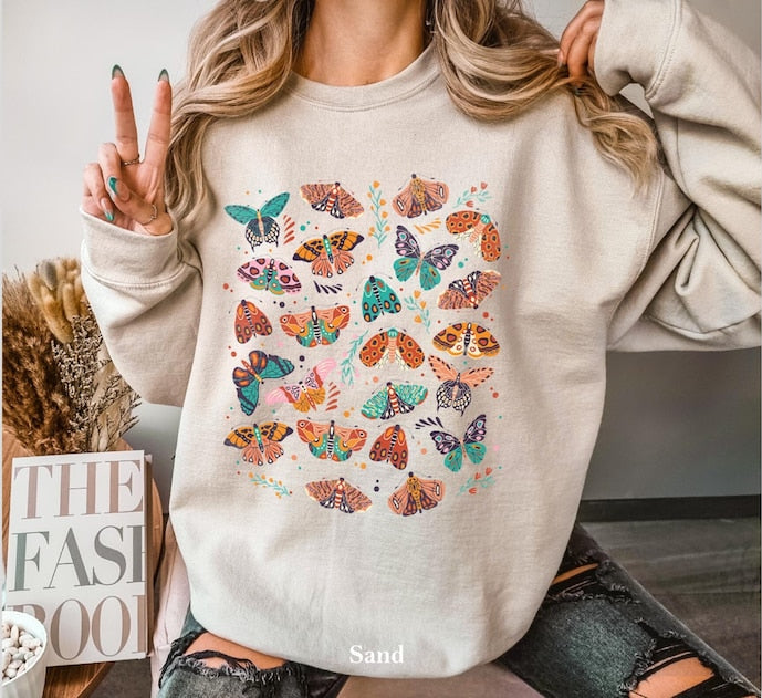 Unisex Boho Schmetterling Sweatshirt