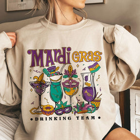 Mardi Gras Cat Sweatshirt and Hoodie