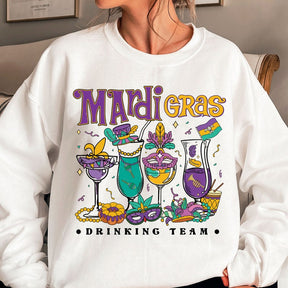 Mardi Gras Cat Sweatshirt and Hoodie