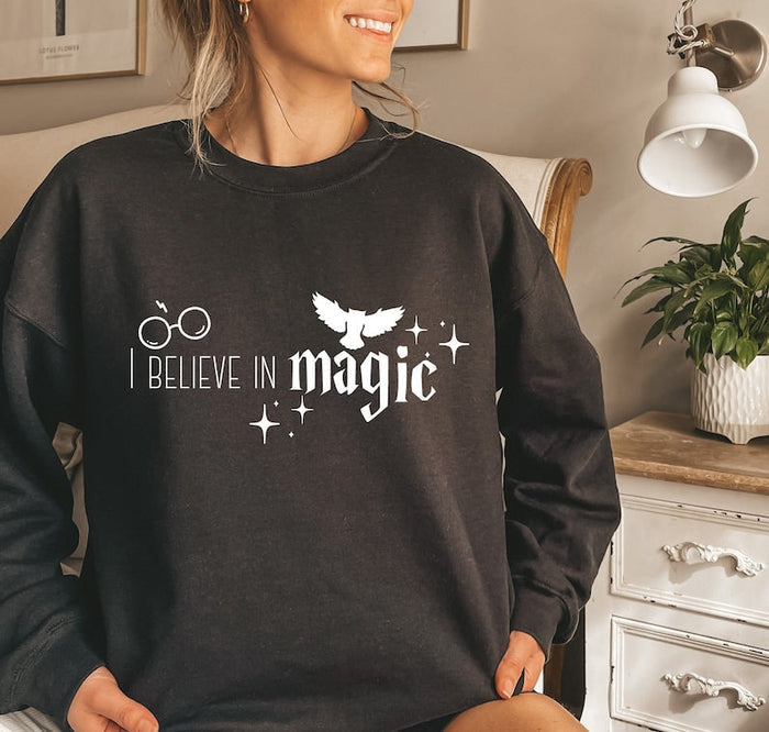 I Believe in Magic Wizard School Sweatshirt