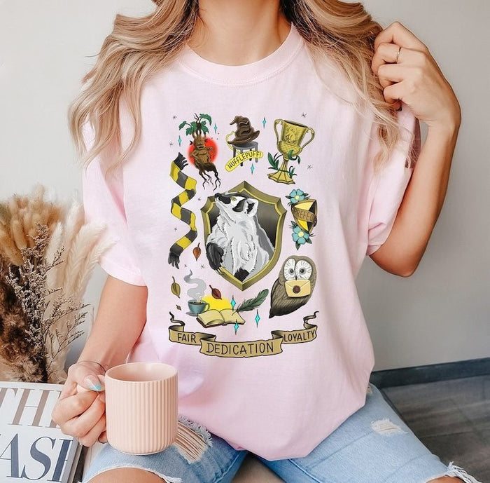 Hogwarts-Haus-T-Shirt mit lässigem Aufdruck