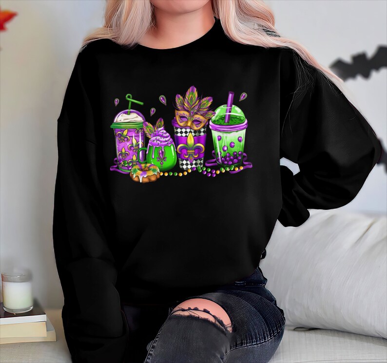 Mardi Gras Drink Sweatshirt