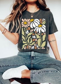 Blumen-Natur-T-Shirt