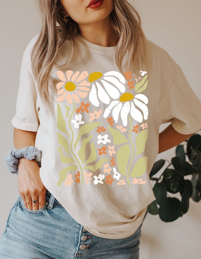 Blumen-Natur-T-Shirt