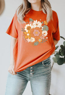 Naturliebhaber-Blumen-T-Shirt