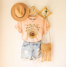 Sonnenblumen-Schmetterlings-T-Shirt
