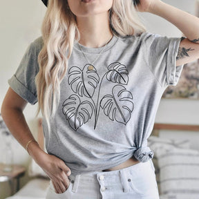 Monstera-Pflanzen-T-Shirt