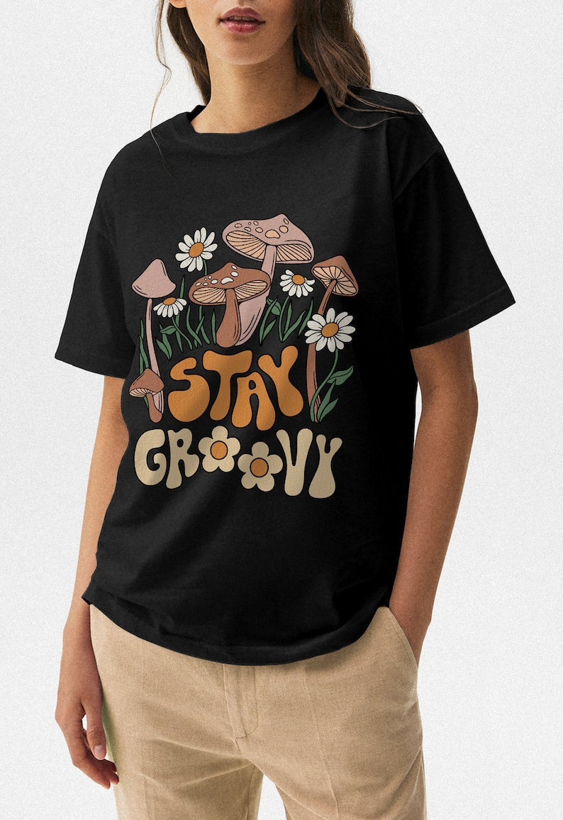 Stay Groovy Hippie Floral T-shirt