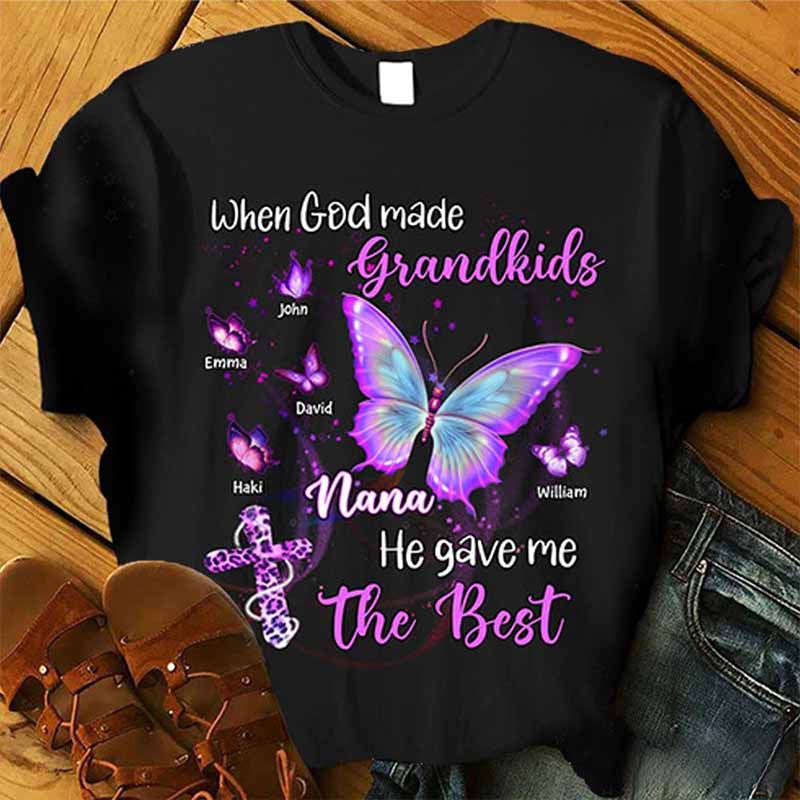 Funkelndes Jesus-Schmetterlings-T-Shirt