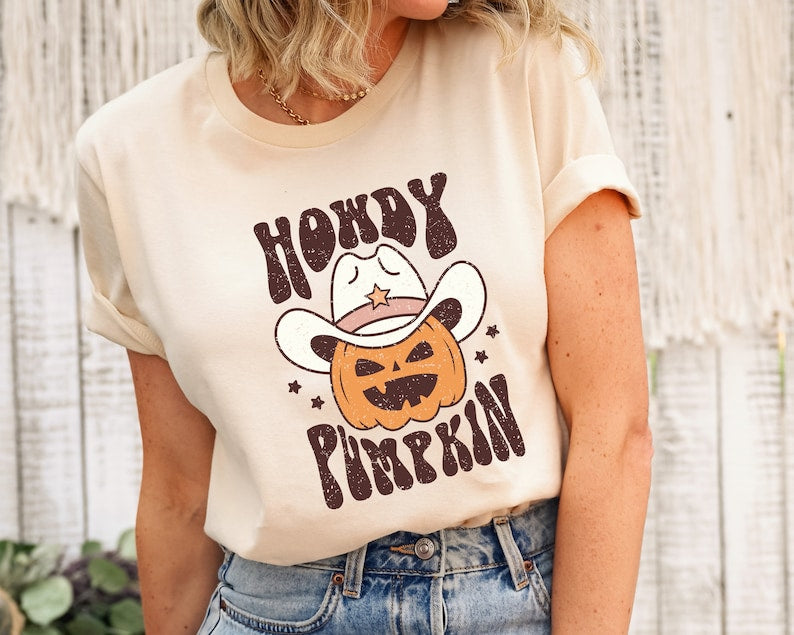 Howdy Pumpkin Halloween T-shirt