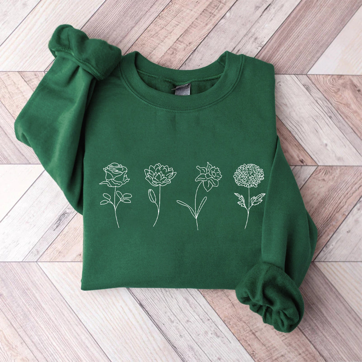 Geburtsmonat-Blumen-Sweatshirt